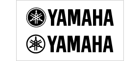 [ Image ] The Standard version of the Yamaha Logo (upper line) and special version (bottom line) were established.