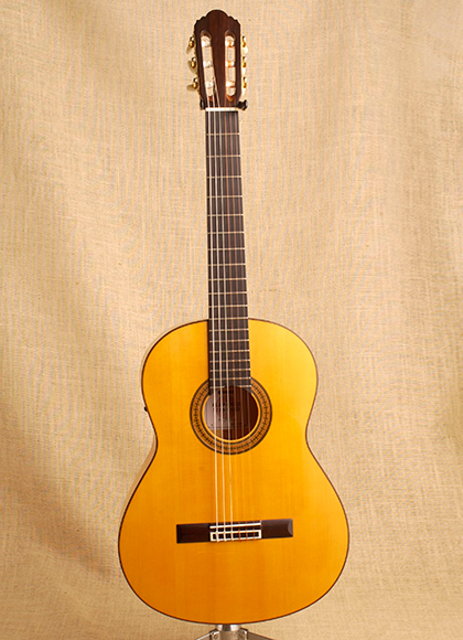 A premium classical guitar, the Yamaha GC70