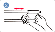 Insert the inner slide into the outer slide, then slide the two sections back and forth several times to spread the cream evenly.