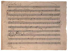 Beethoven's handwritten violin concerto