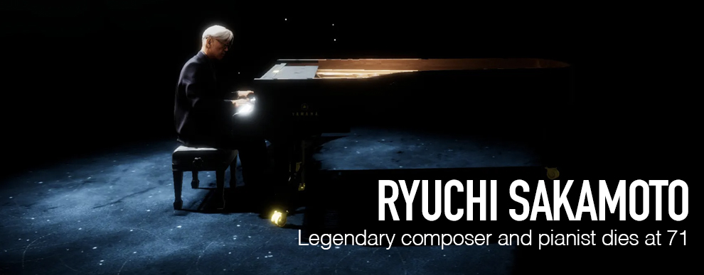 Image showing Ryuchi Sakamoto playing Yamaha Piano