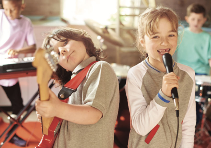 Children starting their music education