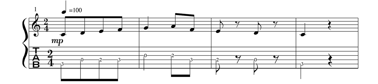 [Image] "Ein Mannlein steht im Walde" Music score for single phrases