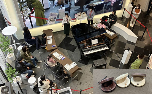 [Photo] Castanet making event held at the Yamaha Ginza Shop