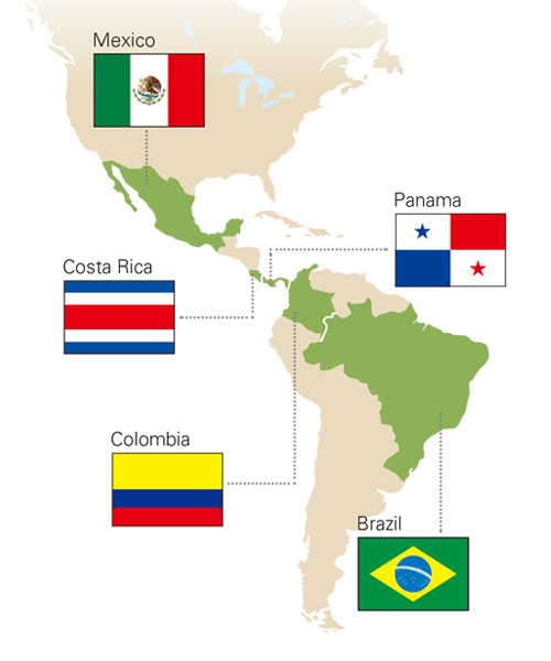 [ image ] Countries where Yamaha has implemented the AMIGO Project