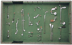 The keys used for the construction of a single clarinet