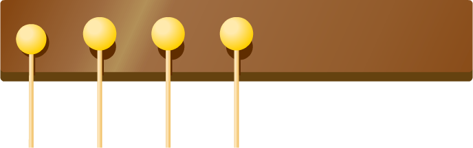 The timbre changes depending on the position struck.(left)