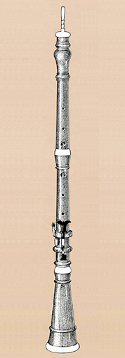 A 22-key oboe, c. 1680.