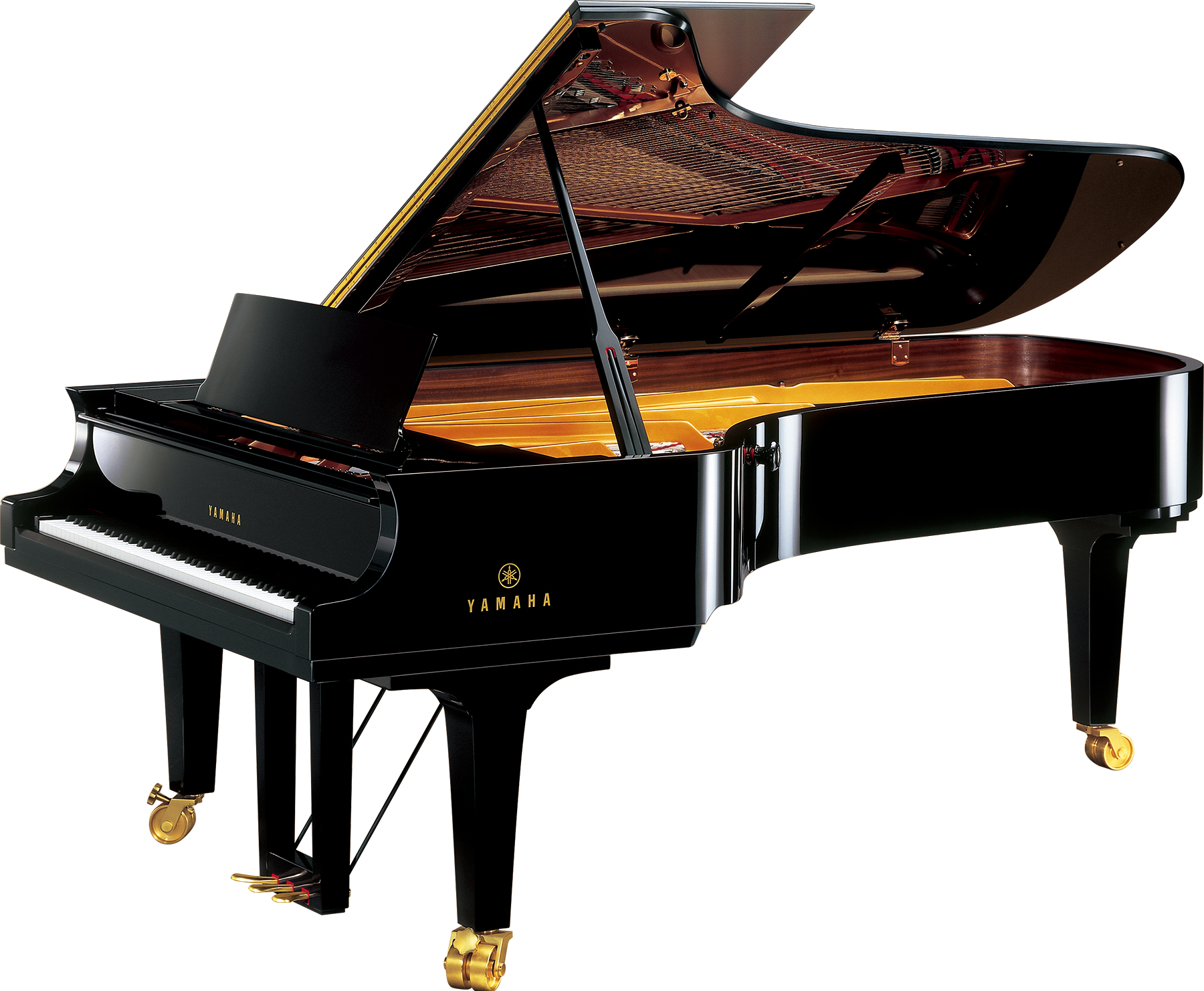 Inside a piano diagram