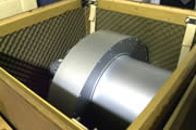 A large, suspended air blower.