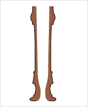 Diagram of the internal bore of a recorder