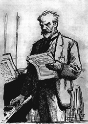 Antonin Dvorak (1841-1904), sketch by Hugo Boettinger
