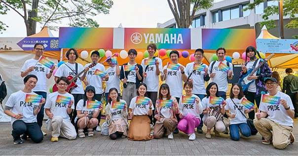 [ Image ] Employees staff the Yamaha booth and join the parade at Tokyo Rainbow Pride 2024