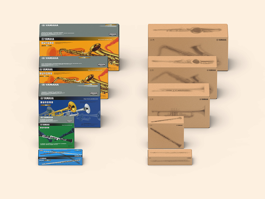 [ Image ] Previous packaging boxes (left) and packaging box design after renewal (right)