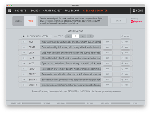 [ Image ] SEQTRAK app demo screen