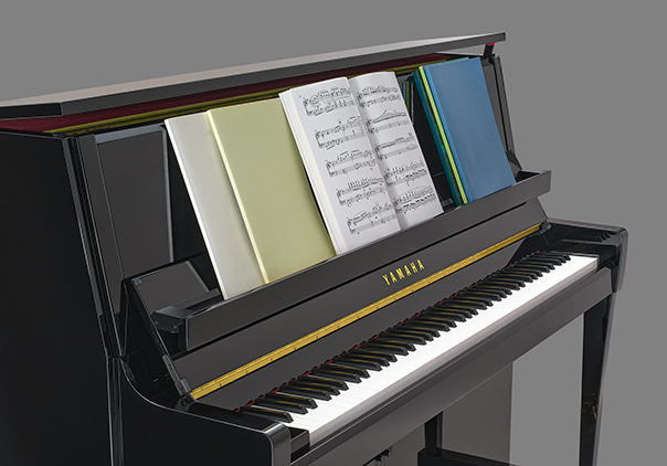 [ Image ] A music stand that extends the full length of the fallboard