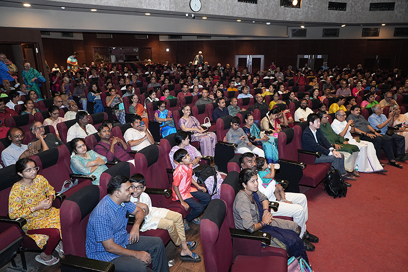 Audience enjoying the Yamaha keyboard ensemble performance