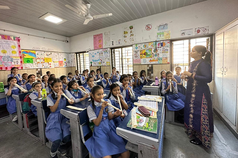 [Image] The first class in India