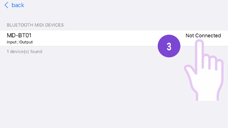 [Image] Connection Using Bluetooth® App screen