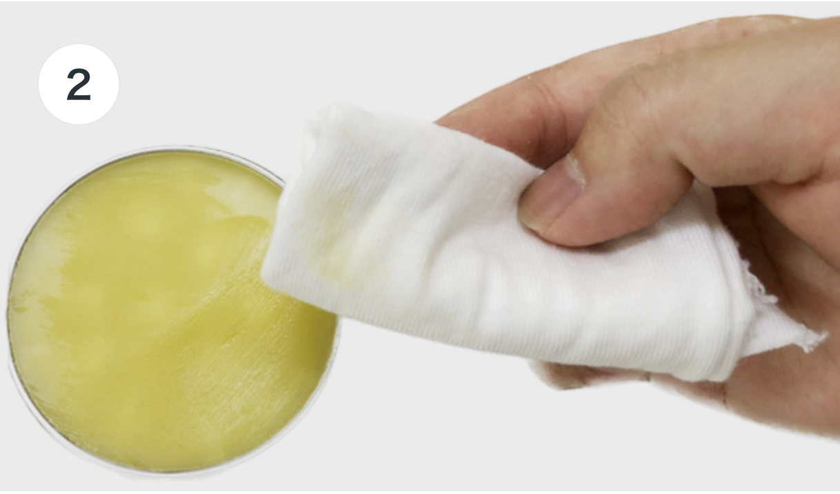 [ Image ] 2. Apply beeswax to give it luster. 