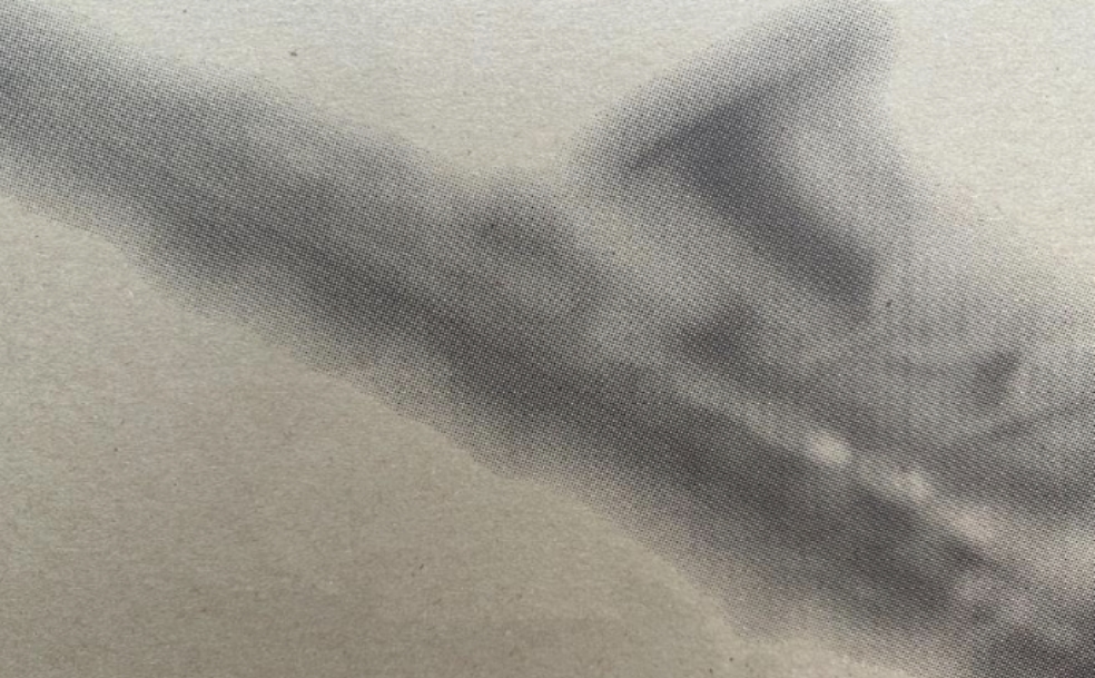 [Photo] Printing prototype in its early stages. The borders of the contours are too clearly defined.