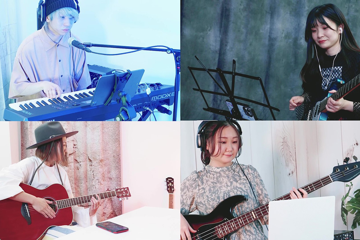 A jam session using SYNCROOM (sample image)