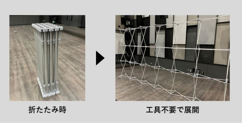 [画像] スクリーンフレームの組み立ての様子