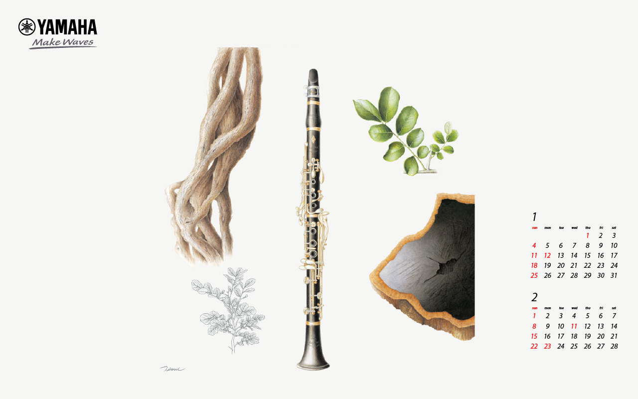 [ 写真 ] カレンダーのサンプル画像：2026年1月・2月