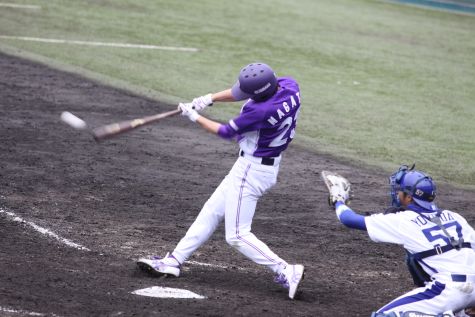 [ 画像 ] ２番の永田選手も３安打を放つ。今日は１、２番が試合を引っ張る活躍。