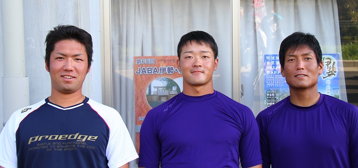 [ 画像 ] 本日ホームランを打った3選手：左から、羽山選手・前野選手・萩原圭悟選手