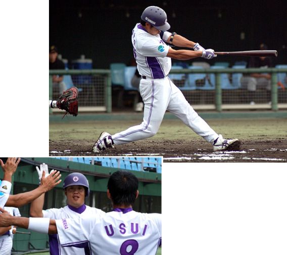 [ 画像 ] ２塁打とホームランを放ち３打点の活躍をした佐藤選手。