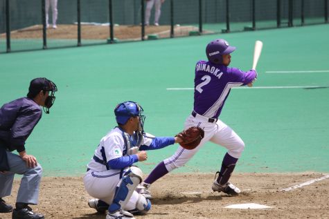 [ 画像 ] ２回に逆転の２塁打を放った嶋岡選手。