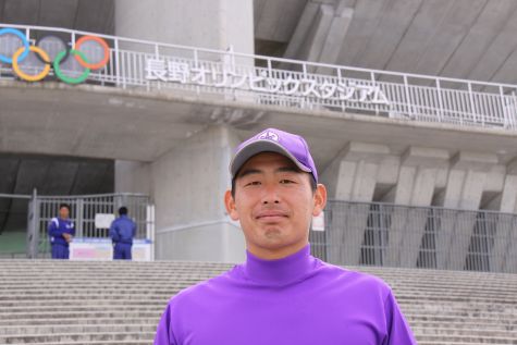 [ 画像 ] 嶋岡キャプテン：静岡大会後に選手でミーティングをした。それで雰囲気が良くなり結果に繋がった。チームが勝てて良かった。