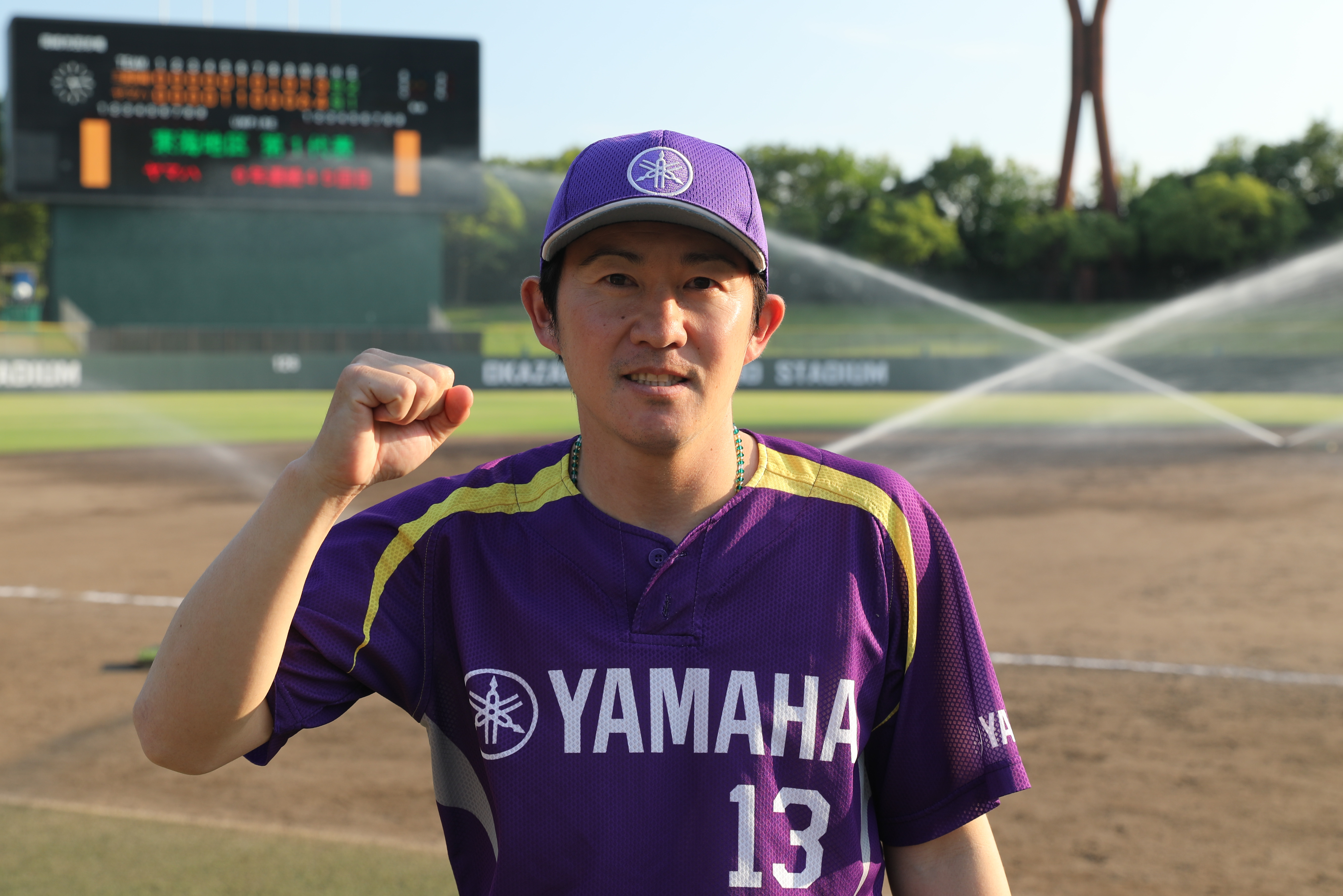 [ 画像 ] 先発して5回を無失点に抑えた九谷投手「皆さんの声援のおかげで代表権を獲得することができました。本戦でも、粘り強く戦い優勝できるように頑張ります！ 応援よろしくお願いします！」