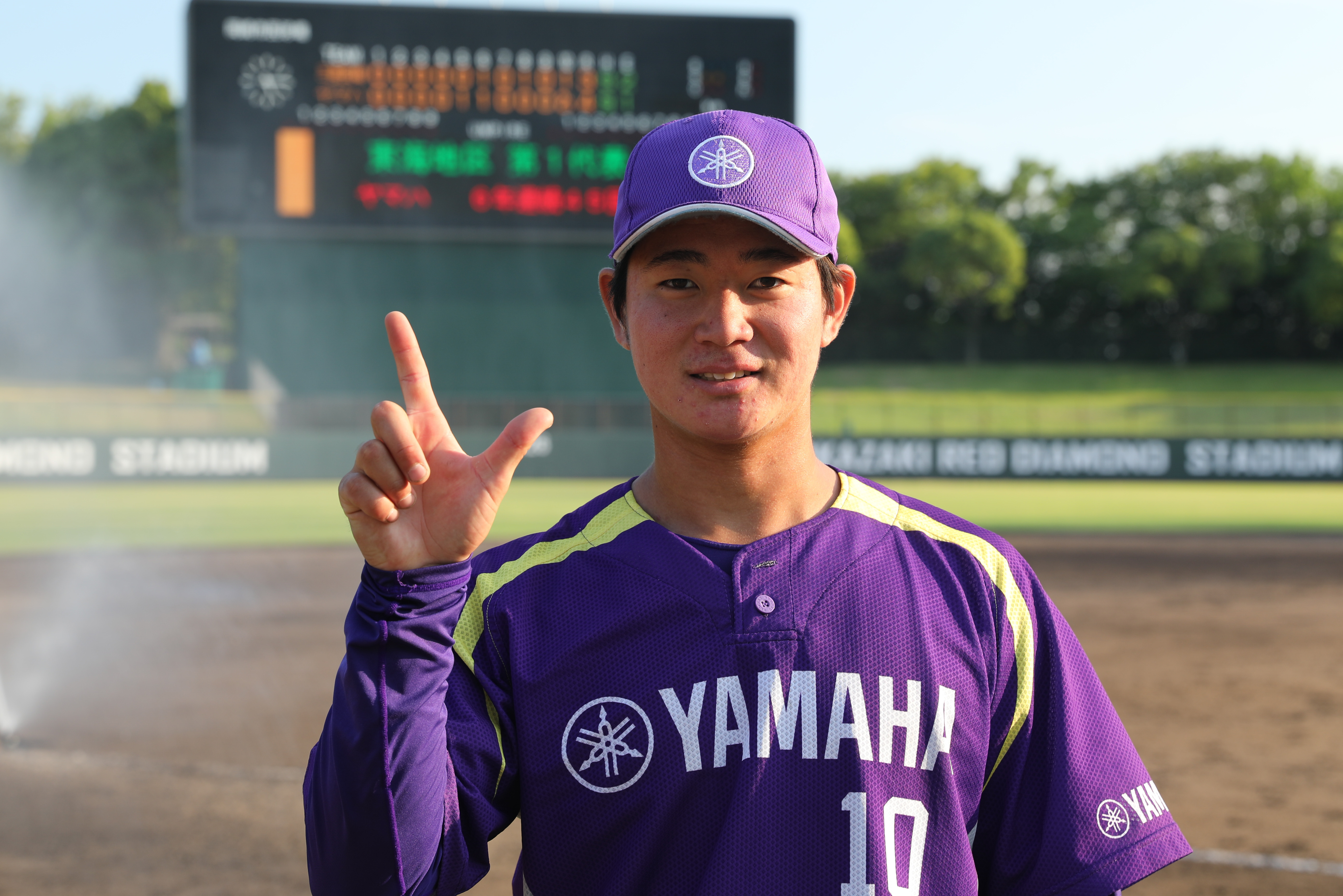 [ 画像 ] 6回にタイムリーヒットを放った相羽選手「たくさんのご声援のおかげで代表権を獲得できました。 ありがとうごさいました。 本戦でも粘り強く戦います。 応援よろしくお願いします。」