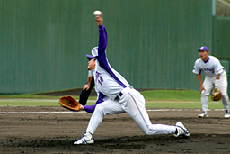 [ 画像 ] 6回2/3まで力投した古岡投手