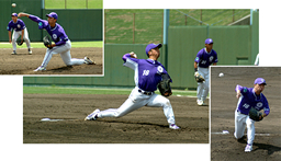 [ 画像 ] 10イニング無失点完投勝利をあげた力投する芦川投手