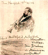 ルートヴィヒ・ミヒャレークのデッサン リヒャルト・ミュールフェルト（1856～1913）