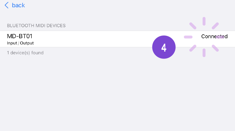 [画像] Bluetooth®を使用した接続 アプリ画面
