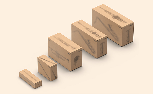 管楽器エントリーモデルの梱包箱