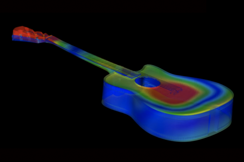 画像 アコースティックギターの振動・音響解析技術