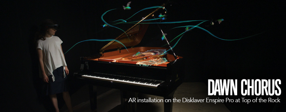 Dawn Chorus - AR installation on the Disklaver Enspire Pro at Top of the Rock