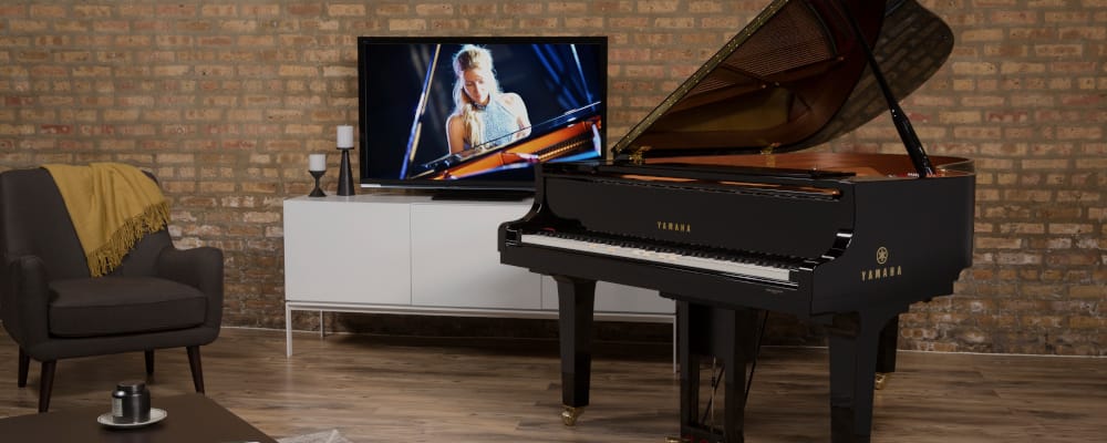 lifestyle image of yamaha disklavier piano