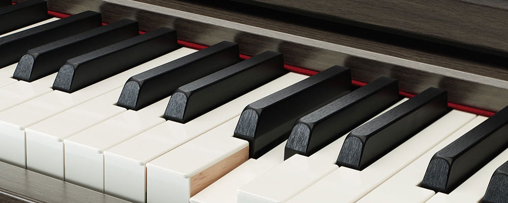 closeup photo of CVP piano keys