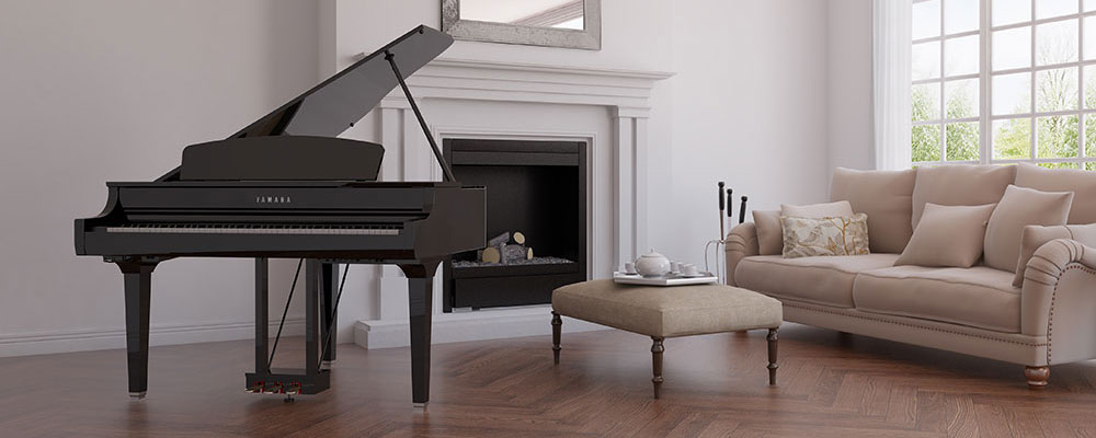 CLP piano in a nice and cozy livingroom