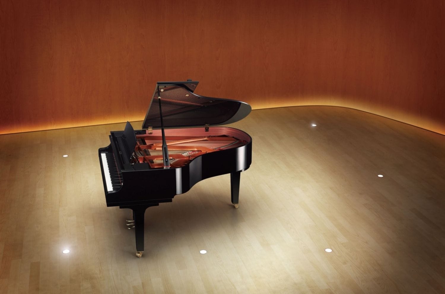 semi angled top shot photo of CX-series piano