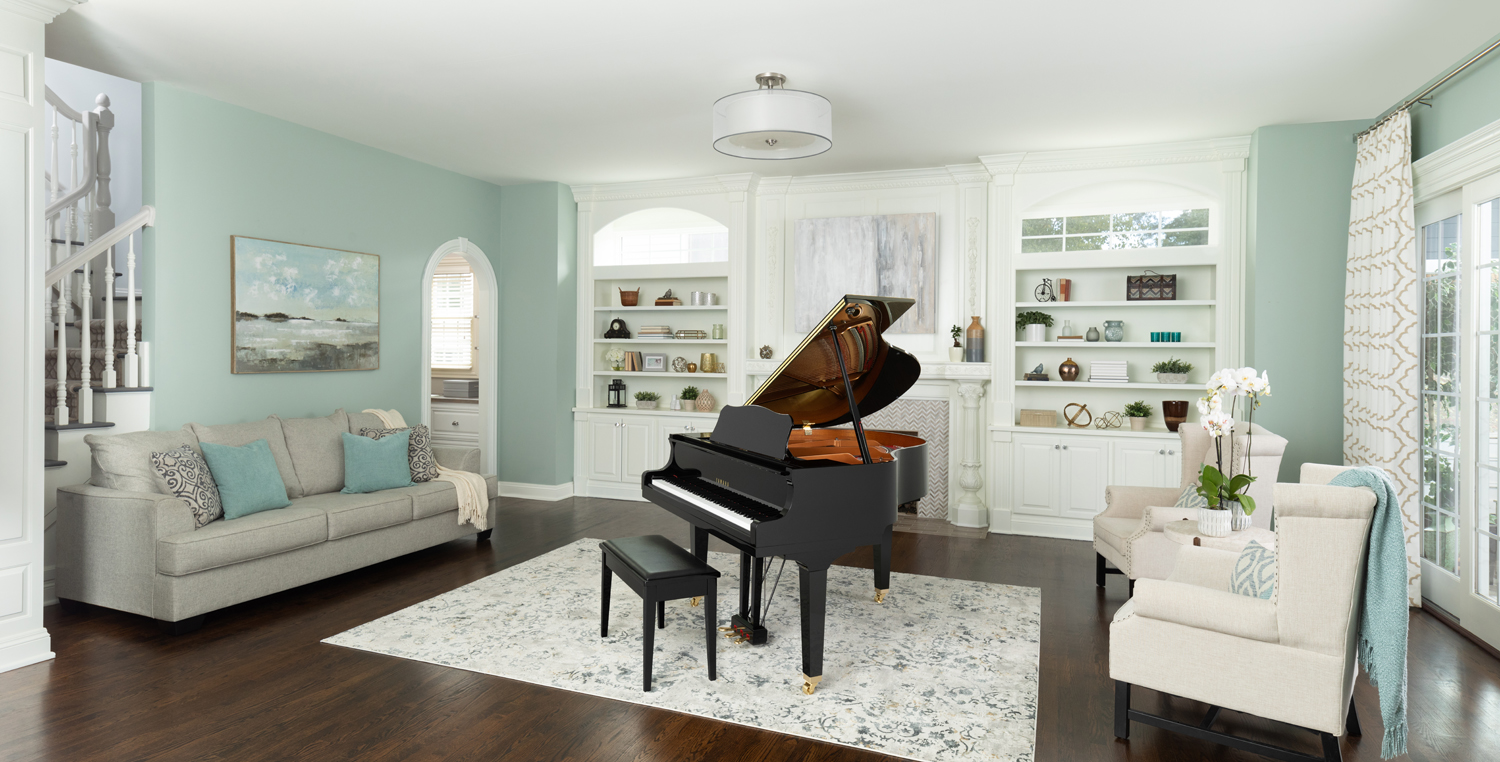 GB1K/GC Series piano in a nice cozy livingroom