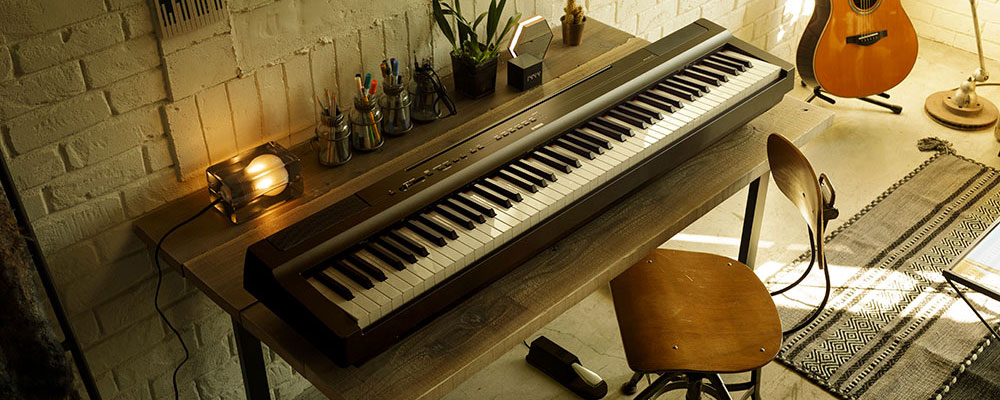 Lifestyle image showing digital keyboard on table