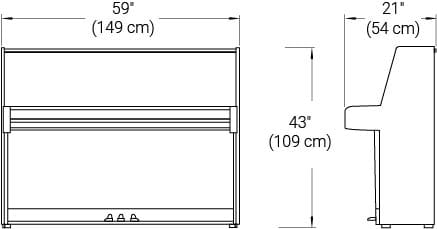 Line drawings showing dimensions.