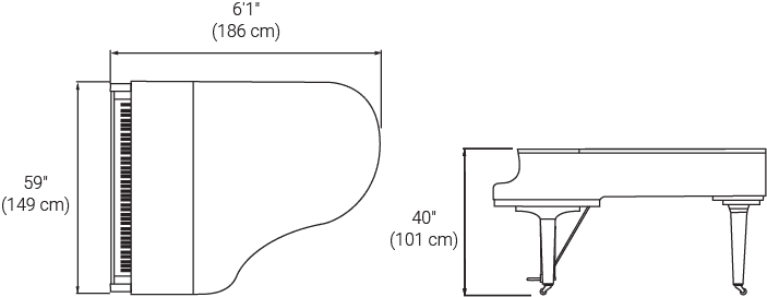 Line drawings depicting c3x dimensions.